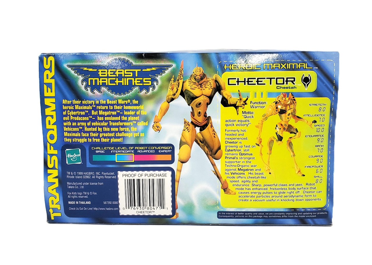 Hasbro (1999) Transformers Beast Machines Heroic Maximal Cheetor