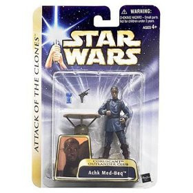 Star Wars Attack of The Clones Coruscant Outlander Club Achk Med-Beq Action Figure