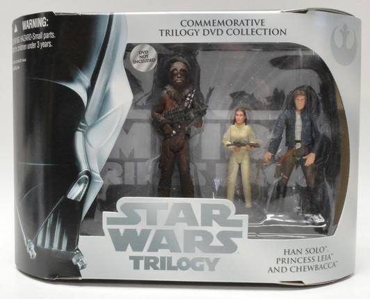 Star Wars Commemorative Trilogy DVD Collection, Han Solo, Princess Leia and Chewbacca Action Figure 3-Pack