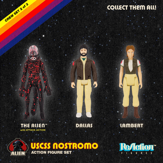 Super7 Alien ReAction Figure - Pack C (Dallas, Lambert, Bloody Alien) Super7 Alien ReAction Figure - Pack C (Dallas, Lambert, Bloody Alien)