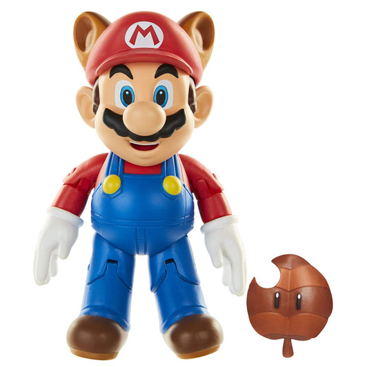Jakks Racoon Mario with Super Leaf Action Figure