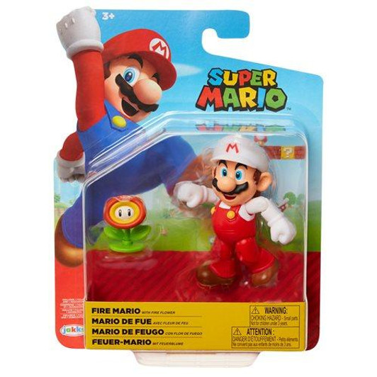 Jakks Fire Mario with Fire Flower Action Figure