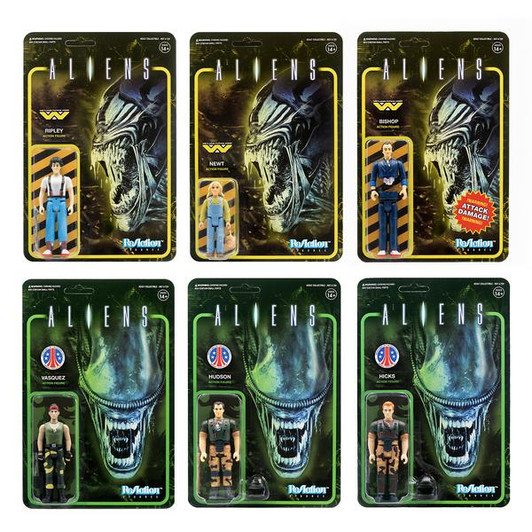 Super7 Aliens Set of Six 3.75" ReAction Figures Super7 Aliens Set of Six 3.75" ReAction Figures