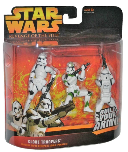Hasbro (2005) Revenge of the Sith Clone Troopers 3 pack (Green)