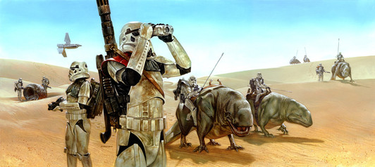Rolling Thunder Graphics Dave Dorman Dewback Patrol Signed Print