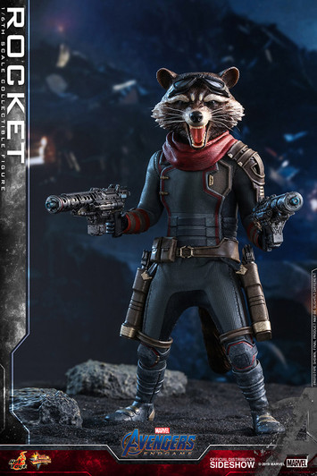 Hot Toys Avengers Endgame Rocket Movie Masterpiece Sixth Scale Figure
