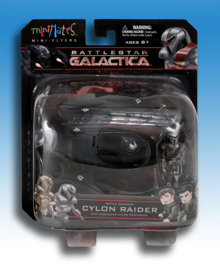 Diamond Select MiniMates Battlestar Galactica Battle Damaged Cylon Raider with Exclusive Red Stripe Cylon