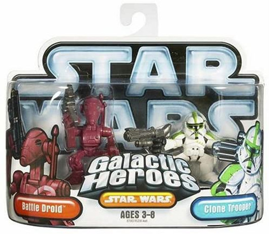 Hasbro Star Wars Galactic Heroes Battle Droid  and Clone Trooper