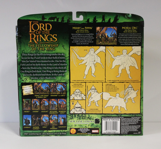 ToyBiz Lord of the Rings Merry Pippin and Moria Orc Action Figure