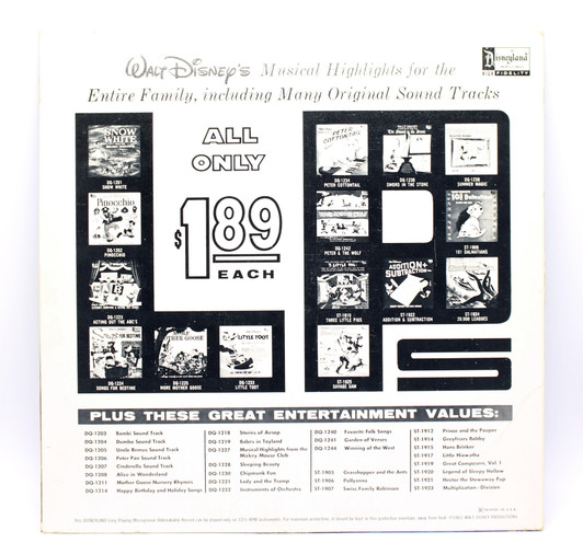 Walt Disney 20,000 Leagues Under The Sea Record Disneyland ST-1924 LP