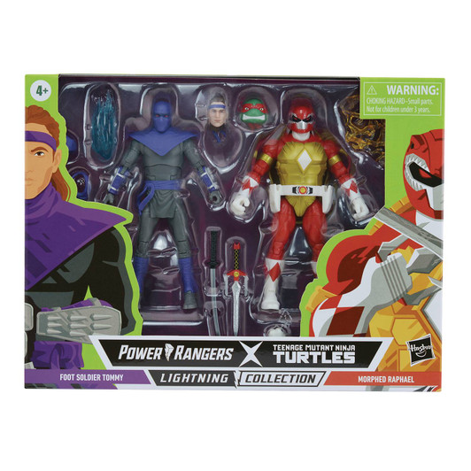 Hasbro MMPR/TMNT Raph and Foot Soldier Action Figure 2 pack
