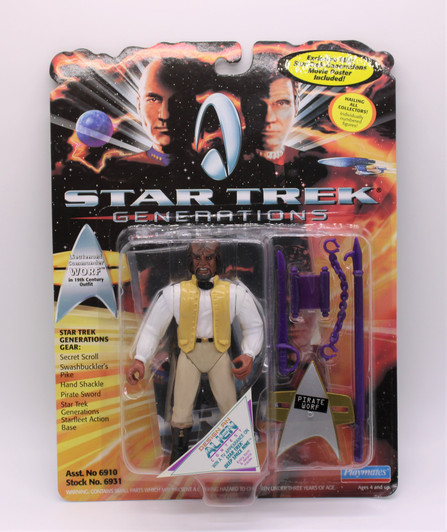 Playmates Star Trek generations Worf 19th Century outfit Action Figure