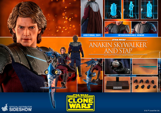 Hot Toys The Clone Wars - Television Masterpiece Series  Anakin Skywalker and STAP Sixth Scale Figure