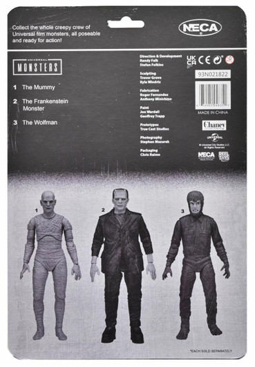 NECA Universal Monsters - 7" Scale Action Figure - Retro Glow in the Dark Set of 3