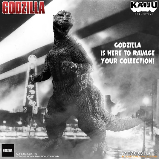 Mezco KAIJU COLLECTIVE Godzilla (1954) - Black & White Edition