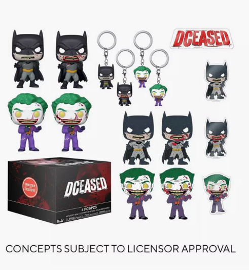Funko DC Dceased Mystery Box 1 POP! Vinyl Figure, Pin, Keychain, and Decal GameStop Exclusive