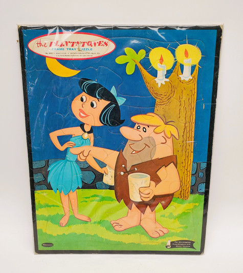 Whitman (1960) The Flintstones Barney and Betty frame tray puzzle