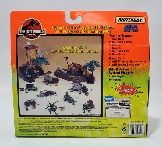 Matchbox Jurassic Park RAGE RIG with Raging Stegosaurus