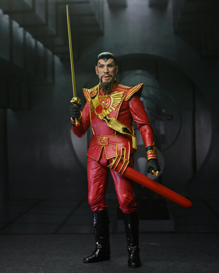 NECA Flash Gordon (1980) - 7" Scale Action Figure - Ultimate Ming (Red Military Outfit)