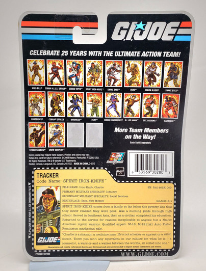 Hasbro G.I. Joe Wave 7 Tracker Spirit Iron Knife action figure