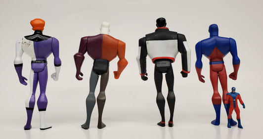 Mattel JLU Elongated Man, Metamorpho, Mr. Terrific,  Atom Action Figure set (No package)