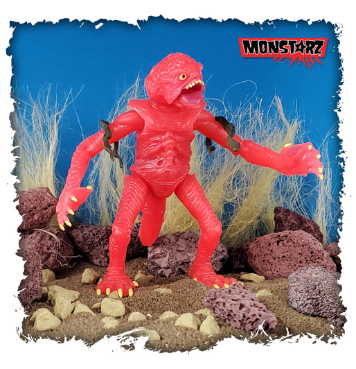 Monstarz Humanoids from the Deep 3.75" Scale Retro Action Figure BLOOD BEACH GLOW Version
