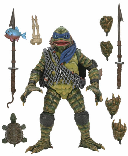 NECA Universal Monsters/Teenage Mutant Ninja Turtles - 7” Scale Action Figure – Ultimate Leonardo as the Creature