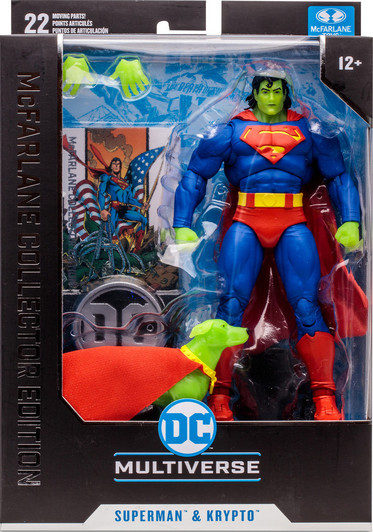 McFarlane DC Collector Edition Superman and Krypto (Platinum Edition) 7in Action Figure