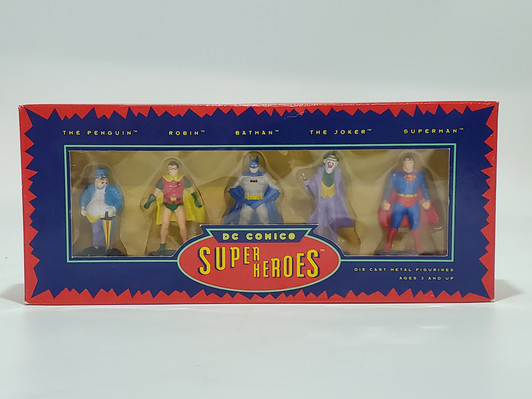 Warner Brothers Studio Store Exclusive DC Super Heroes Die Cast Metal Figure Set