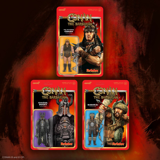Super7 Conan the Barbarian ReAction Figures Wave 1 Set of 3