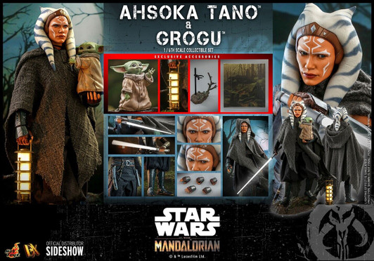 Star Wars Ahsoka Tano & Grogu Sixth Scale Figure by Hot Toys DX21