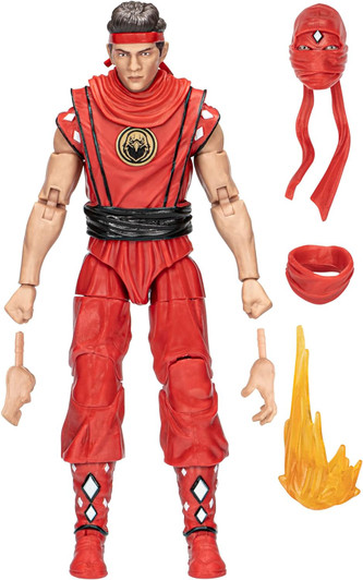 Hasbro Power Rangers X Cobra Kai Lightning Collection Miguel Diaz Red Eagle Ranger 6" action figure
