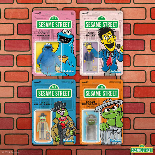 Super7 Sesame Street Reaction Wave 2 set of 4 Super7 Sesame Street Reaction Wave 2 set of 4