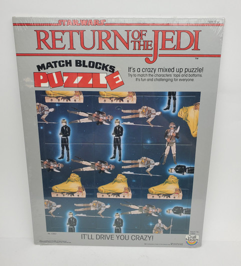Craft Master (1983) Star Wars match blocks puzzle Wicket the Ewok