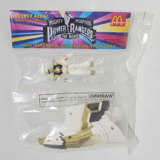 McDonald's Happy Meal (1995) MMPR The Movie White Ranger with Falcon Ninjazord