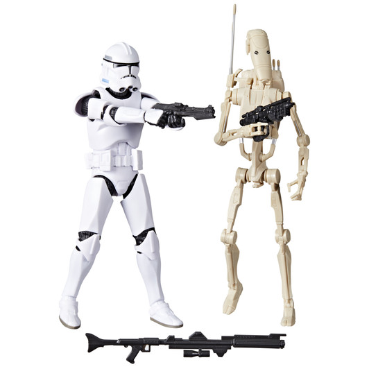 Hasbro Star Wars The Black Series Clone Trooper and Battle Droid 6" action figure 2 pack