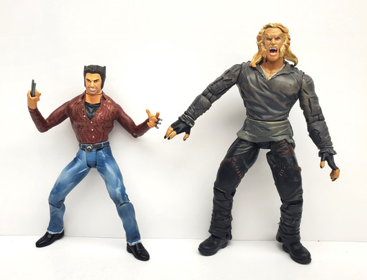 ToyBiz (2000) X-Men The Movie Logan and Sabretooth action figure lot (no package)