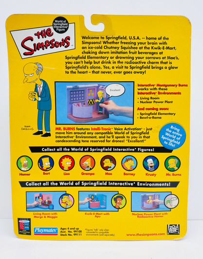 Playmates The Simpsons Montgomery Burns  action figure