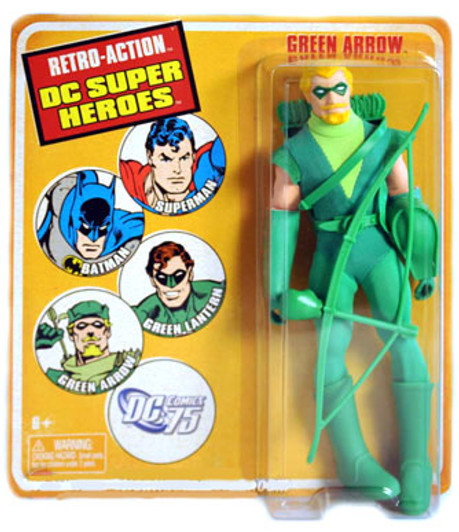 World's Greatest DC Heroes Retro 8 Inch Doll Figure Mattel Toys - Green Arrow Exclusive
