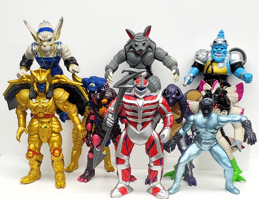 BanDai (1994) Power Rangers Deluxe Evil Space Aliens set of 10 (no package)