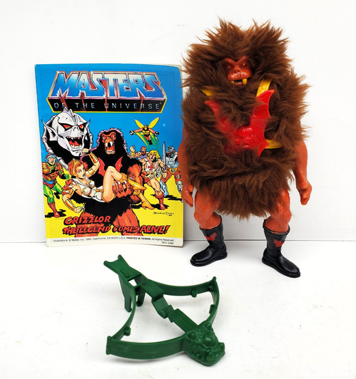 Mattel (1985) MOTU GRIZLOR action figure with comic
