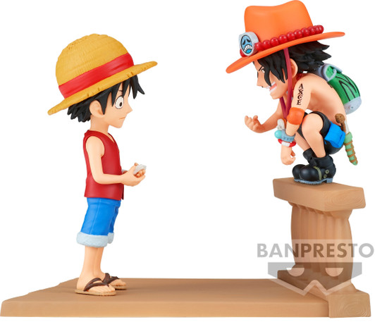 Banpresto One Piece Monkey D. Luffy and Portgas D. Ace Log Stories World Collectible Mini Figure