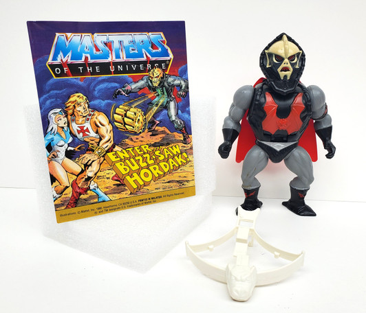 Mattel (1985) MOTU BUZZSAW HORDAK action figure with Comic