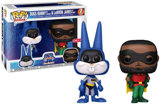 Funko Pop! Movies: Bugs Bunny As Batman & Lebron James As Robin (2 Pack)
