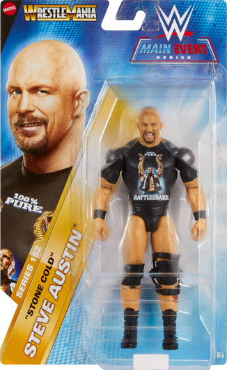 Mattel Wrestle Mania Main Event Series "Stone Cold" Steve Austin 6" Action Figure