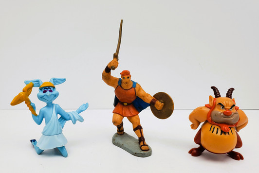 Disney (1997) HERCULES, Phil and Hermes PVC figure lot