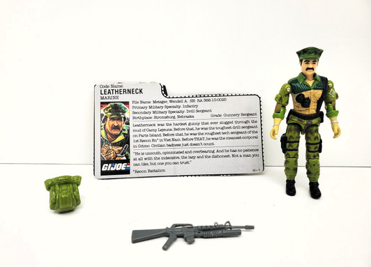 GI Joe (1986) Leatherneck action figure with file card
