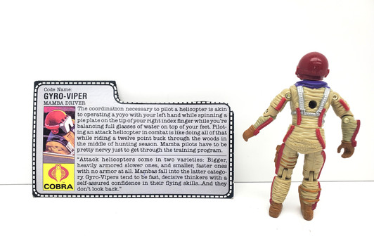 GI Joe (1987) GYRO-VIPER action figure with file card