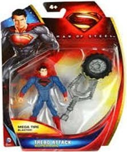 Mattel (2013) Superman MAN OF STEEL Tread Attack Superman 4" action figure