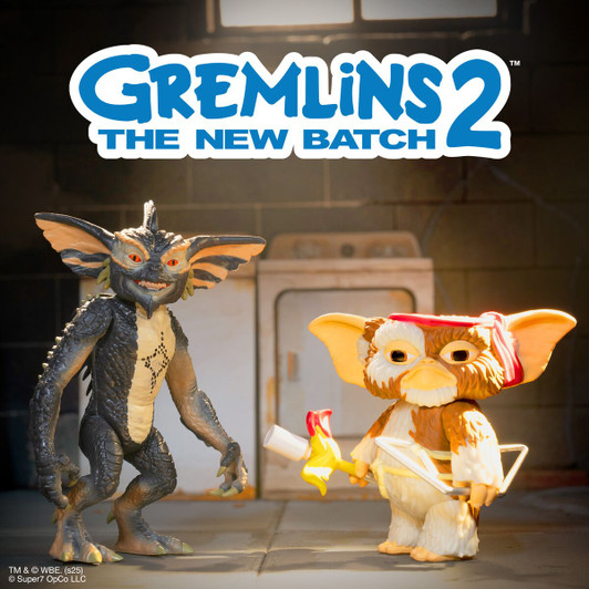 Super7 Gremlins ReAction Figures Wave 2 Gizmo (Battle Ready) & Mohawk